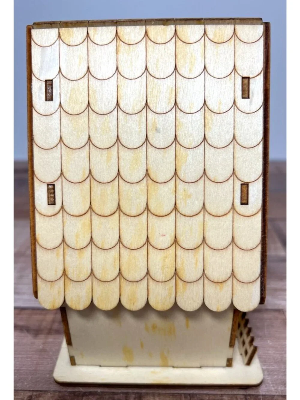 Laser Cut Wood Christmas Cottage House With Light Can Be Painted Or Natural